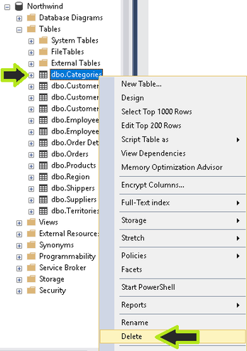 traidor Instrumento Sonrisa Eliminar tablas en SQL Server